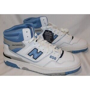 NEW BALANCE MEN'S 650R LEATHER HIGH TOP ATHLETIC SNEAKERS WHITE BLUE NEW 11
